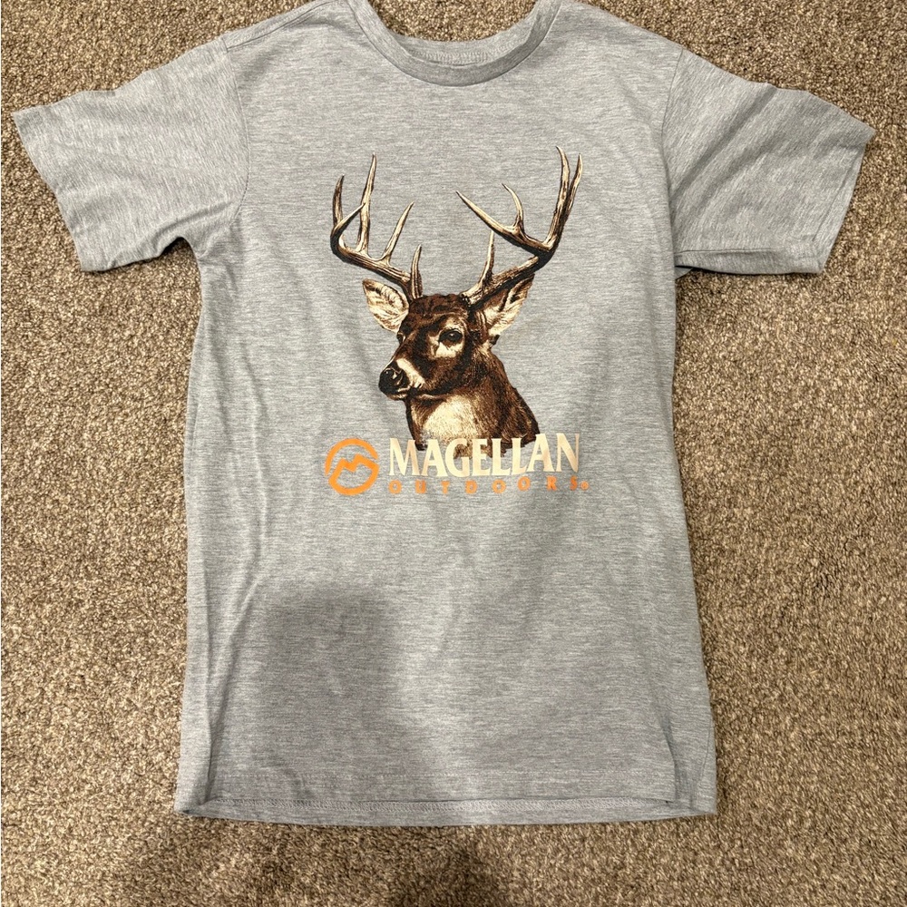 Magellan Outdoors Kids Gray Deer Graphic T-Shirt